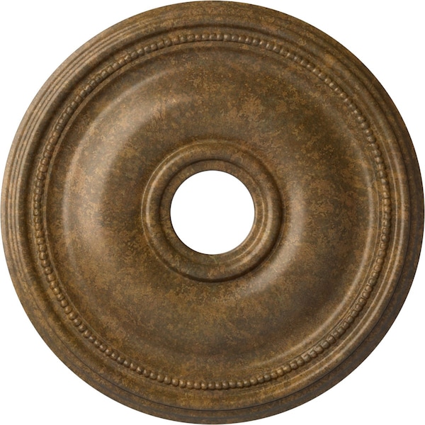 Ekena Millwork Bradford Ceiling Medallion (Canopies up to 4 3/8"), 18 1/8"OD x 3 3/4"ID x 1 1/8"P, Rubbed Bronze CM18BRRZS - main